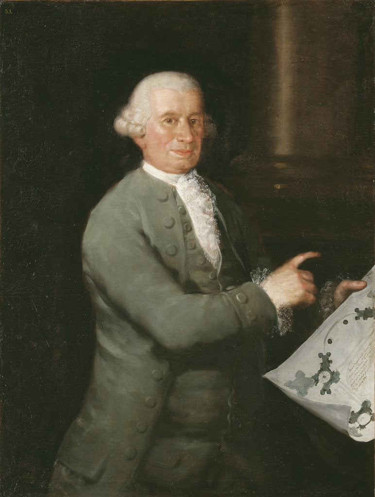 Detail of Portrait of the Architect Ventura Rodriguez, 1784 by Anonymous