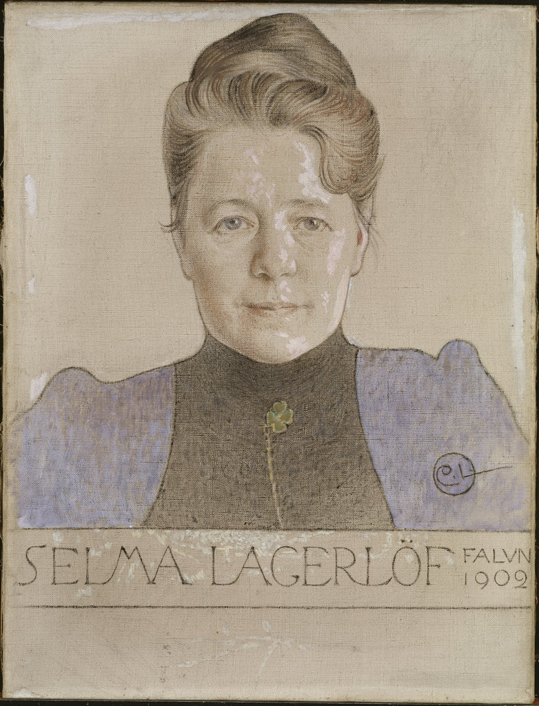 Detail of Portrait of the author Selma Lagerlöf, 1902 by Anonymous