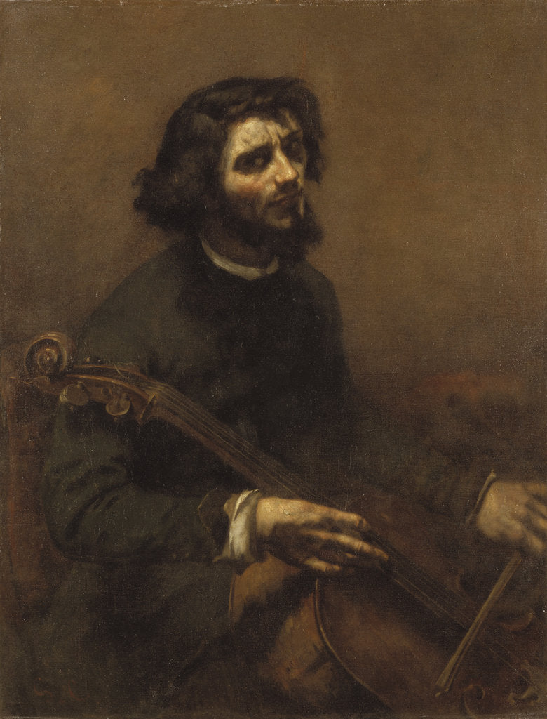 Detail of The Cellist (Self-portrait), 1847 by Anonymous