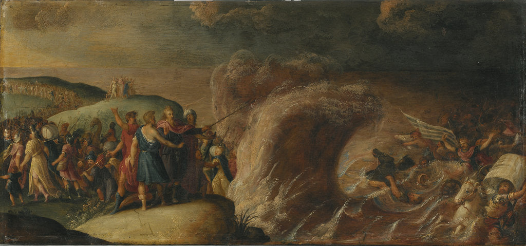Detail of The Israelites crossing of the Red Sea by Anonymous