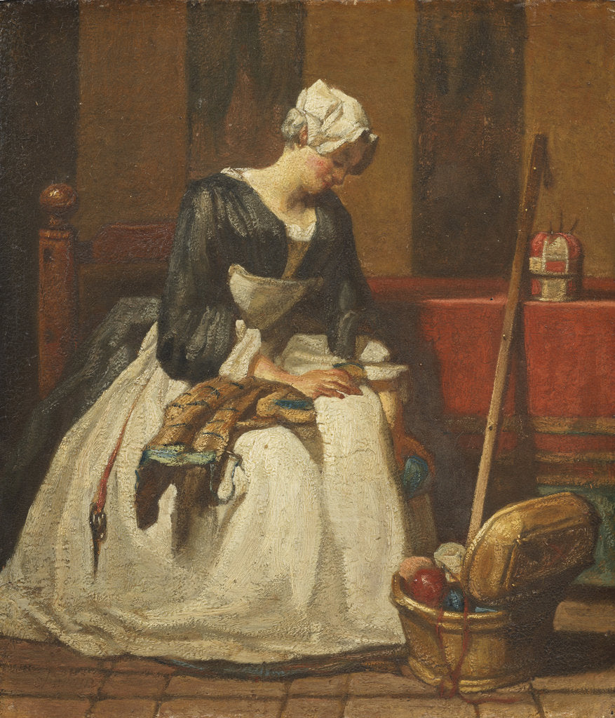 Detail of The Embroideress by Anonymous