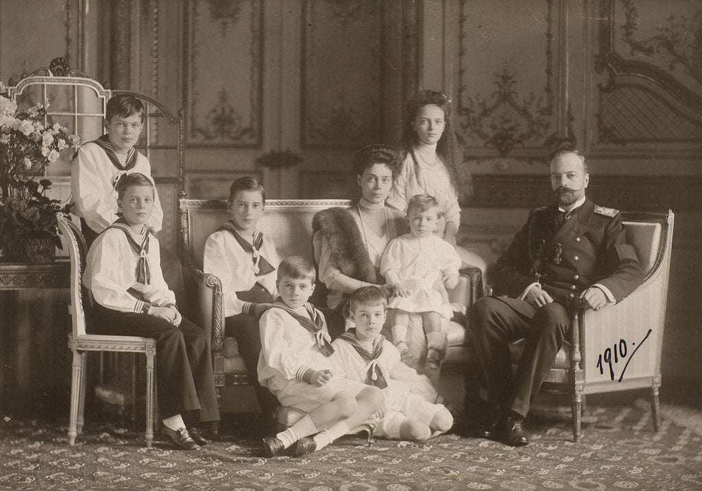 Detail of Grand Duchess Xenia Alexandrovna with her husband Grand Duke Alexander Mikhailovich (186 by Anonymous