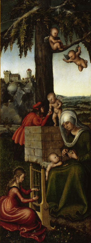Detail of The Education of the Virgin Mary. Altarpiece of the Virgin (right wing), 1510-1515 by Anonymous