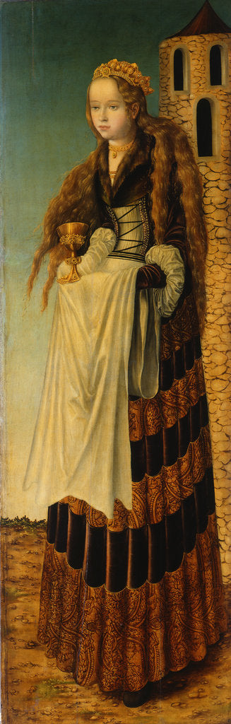 Detail of Saint Barbara, c. 1516 by Anonymous
