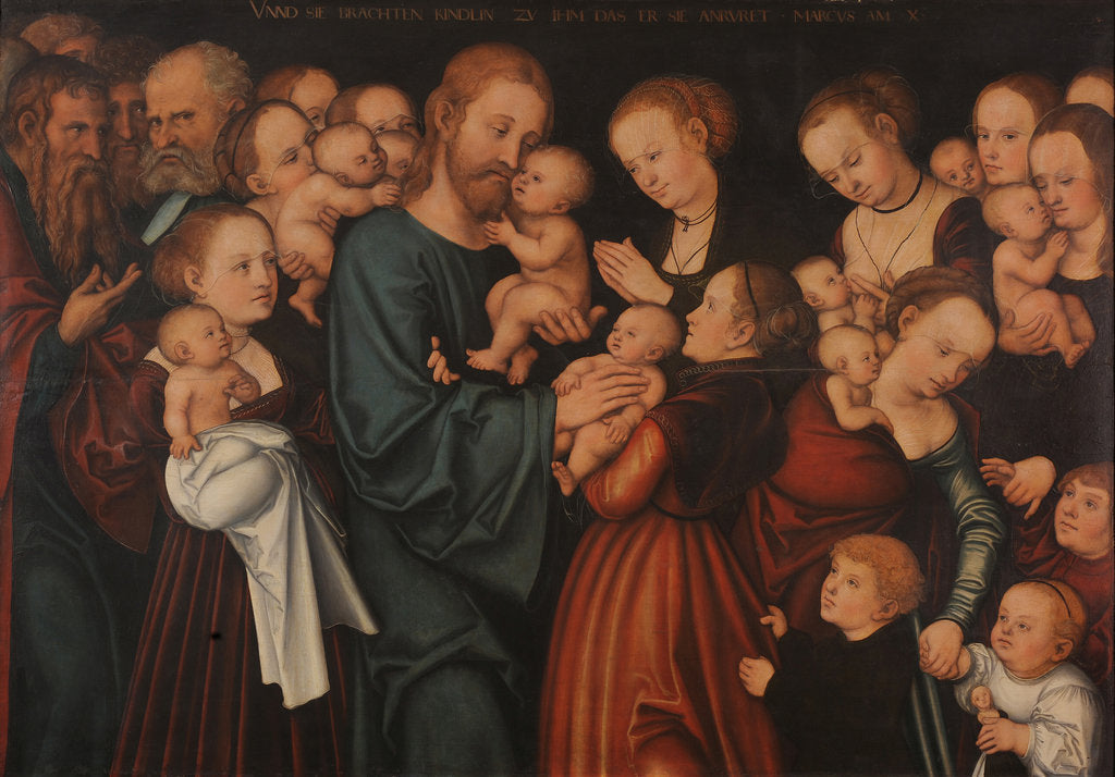 Detail of Christ Blessing the Children (Let the little children come to me), after 1537 by Anonymous