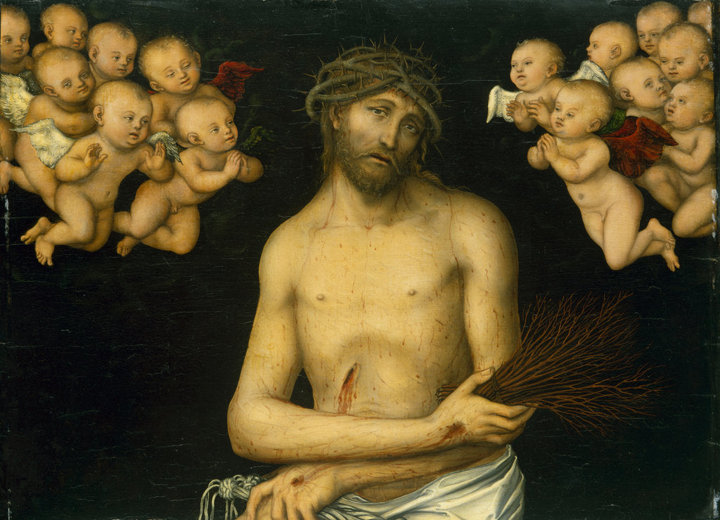 Detail of Christ as the Man of Sorrows flanked by Angels, c.1540 by Anonymous