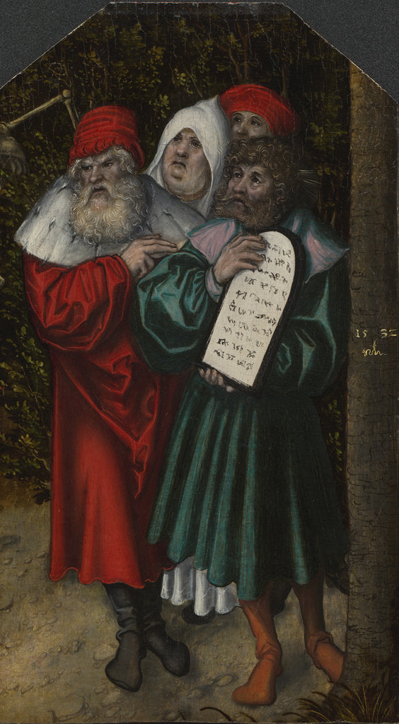 Detail of Moses and Aaron with two Prophets, 1532 by Anonymous