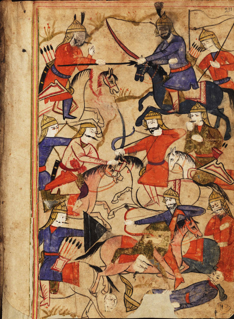 Detail of Illustration to the epic poem The Knight in the Panthers Skin by Shota Rustaveli, 17th century by Anonymous