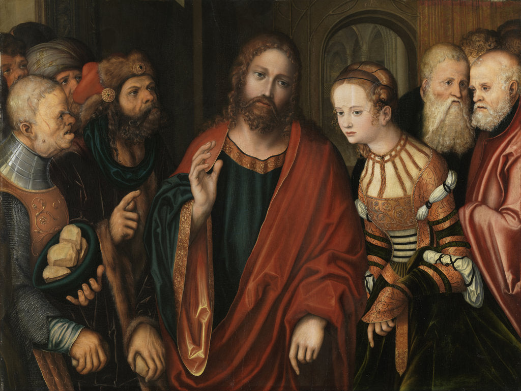 Detail of Christ and the Woman Taken in Adultery, c. 1520 by Anonymous