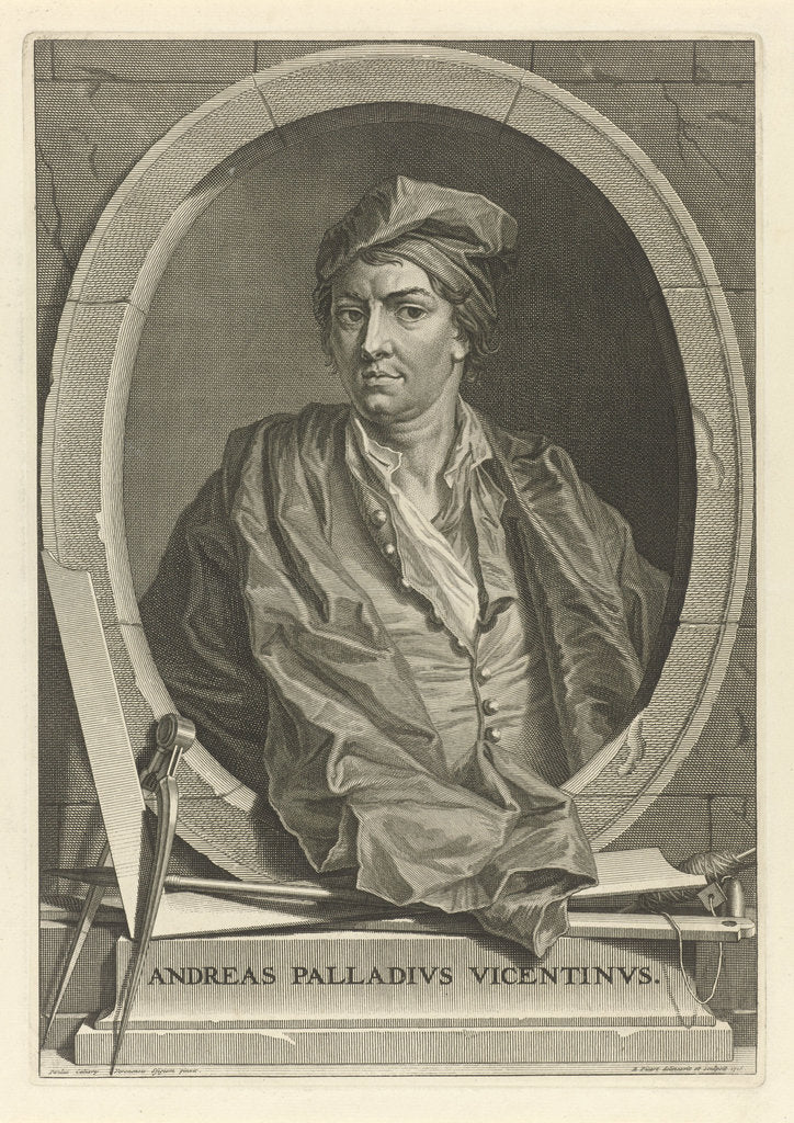 Detail of Portrait of the architect Andrea Palladio After Paolo Veronese, 1716 by Anonymous