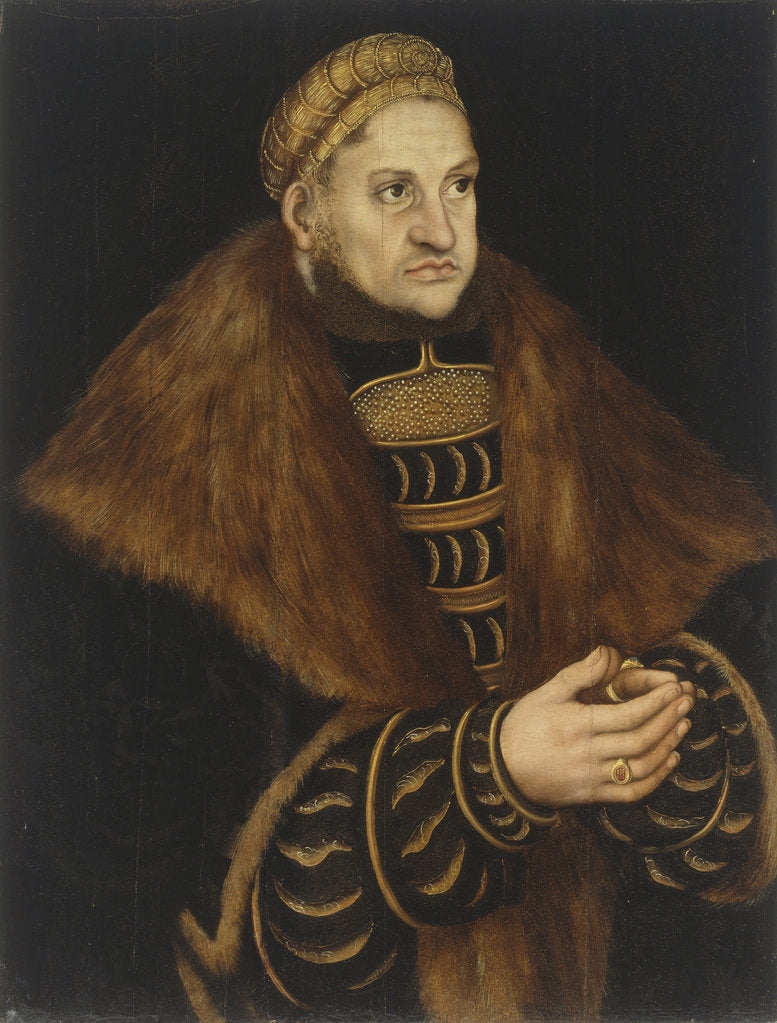 Detail of Portrait of Frederick III, Elector of Saxony, ca 1515 by Anonymous