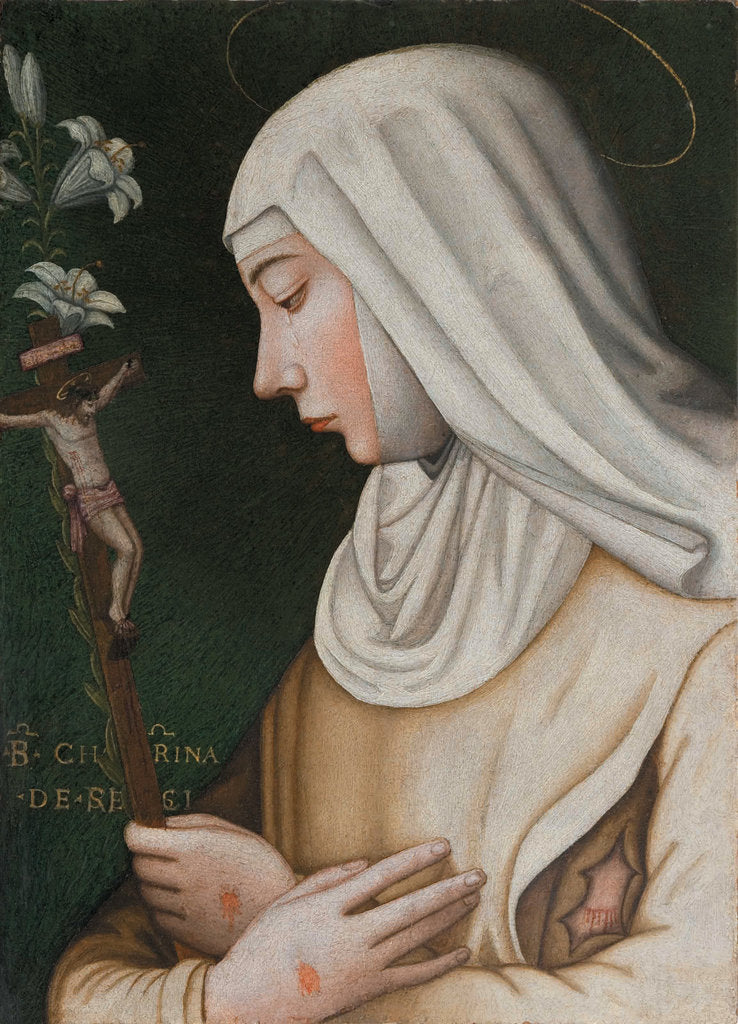 Detail of Saint Catherine of Siena (Caterina de Ricci) by Anonymous