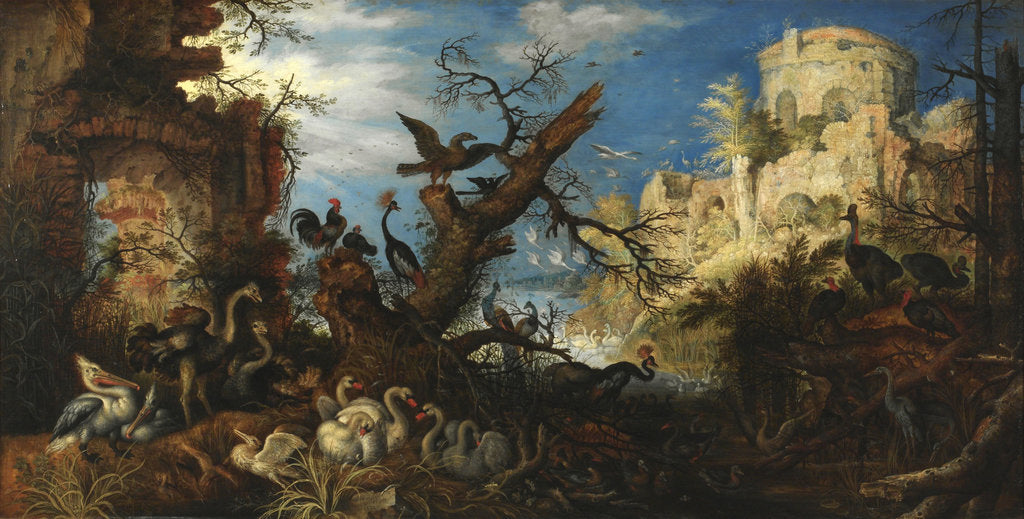 Detail of Lanscape with Birds, 1622 by Anonymous