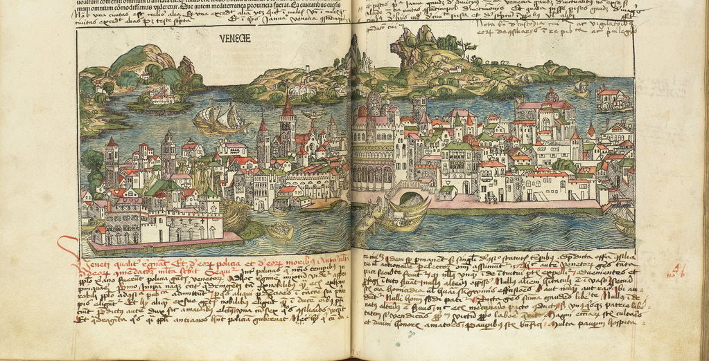 Detail of View of Venice. From: Liber chronicarum by Hartmann Schedel, 1493 by Anonymous
