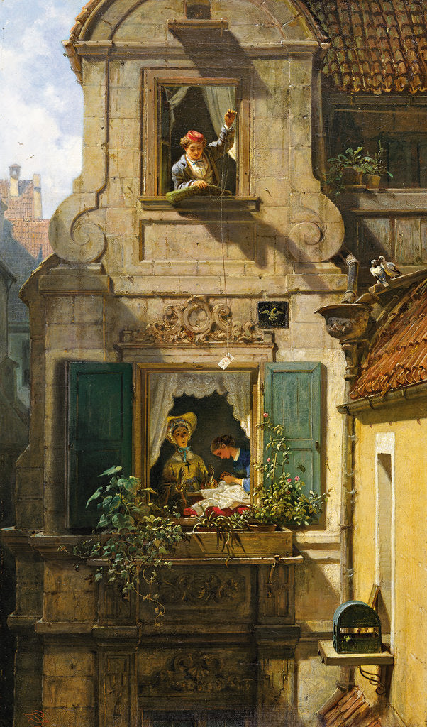 Detail of The Intercepted Love Letter, ca 1855 by Anonymous