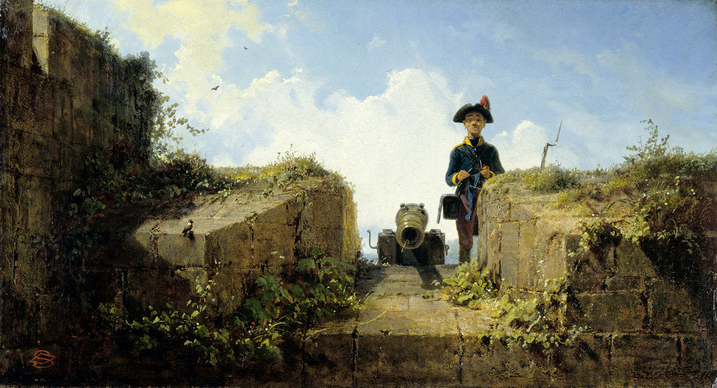 Detail of The Knitting Guard, 1855 by Anonymous