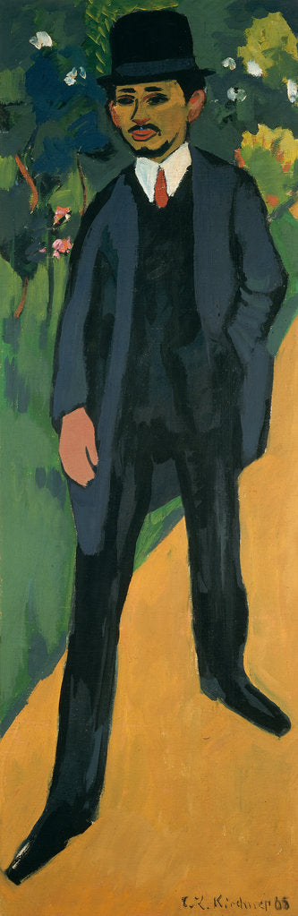 Detail of Portrait of Erich Heckel, 1910 by Anonymous