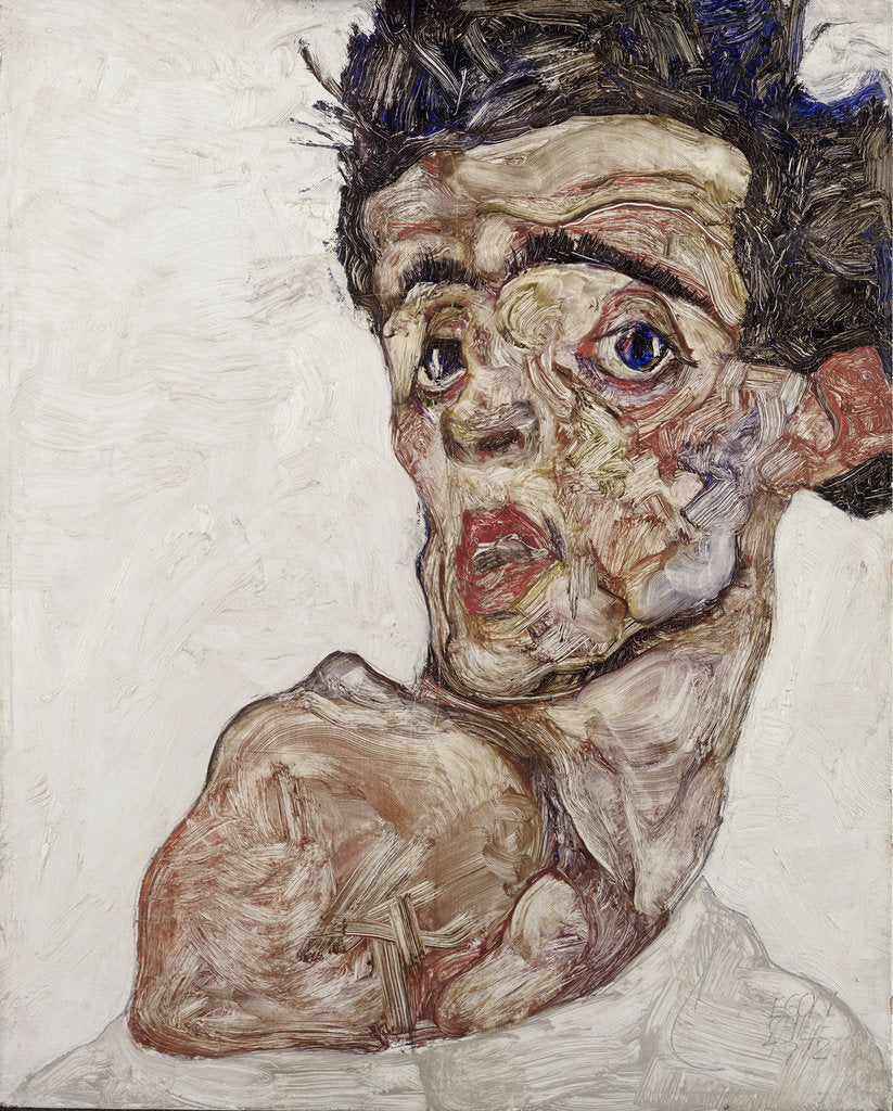 Detail of Self-Portrait with Raised Bare Shoulder, 1912 by Anonymous
