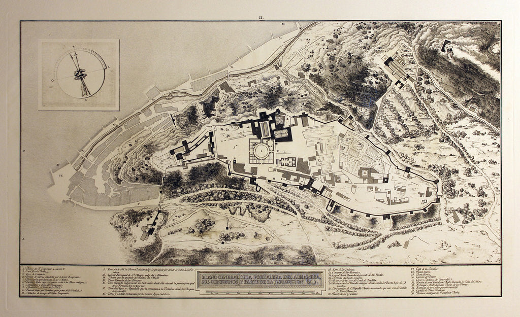 Detail of General plan of the Fortress of the Alhambra, 1770 by Anonymous