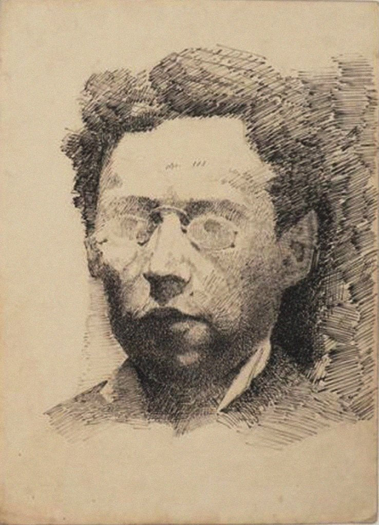 Detail of Portrait of Pierre Laprade by Anonymous