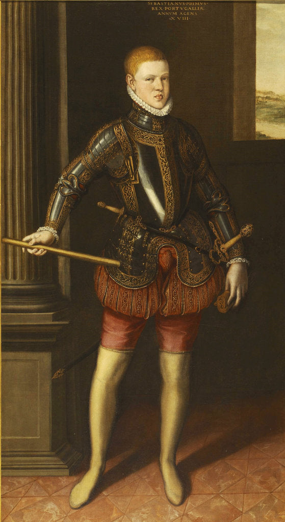Detail of Portrait of the King Sebastian of Portugal, 1572 by Anonymous