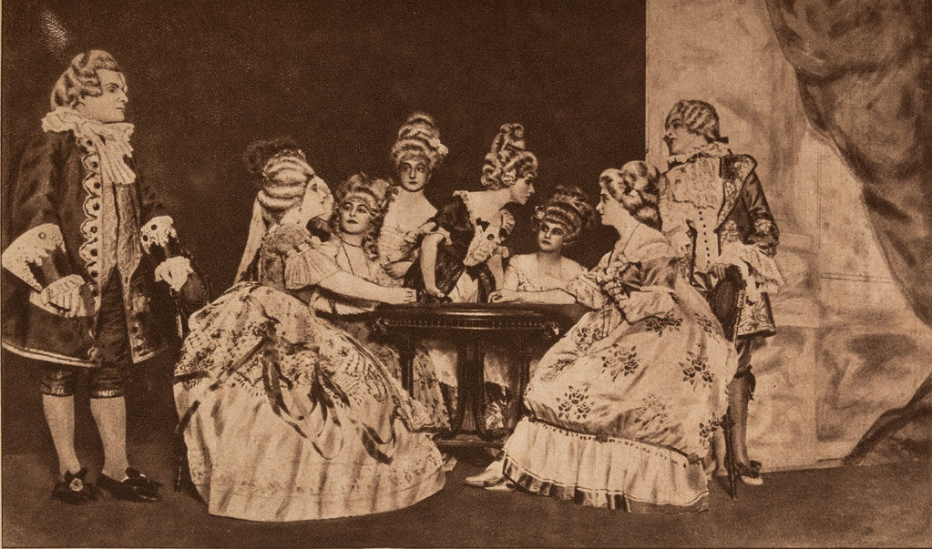 Detail of The play Queen of spades by A. Pushkin in the La Chauve-Souris Theatre, 1918 by Anonymous