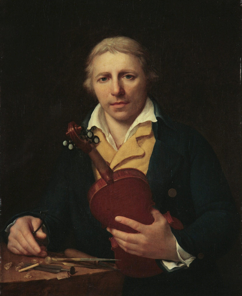 Detail of Portrait of the violin maker Nicolas Lupot, 1805 by Anonymous