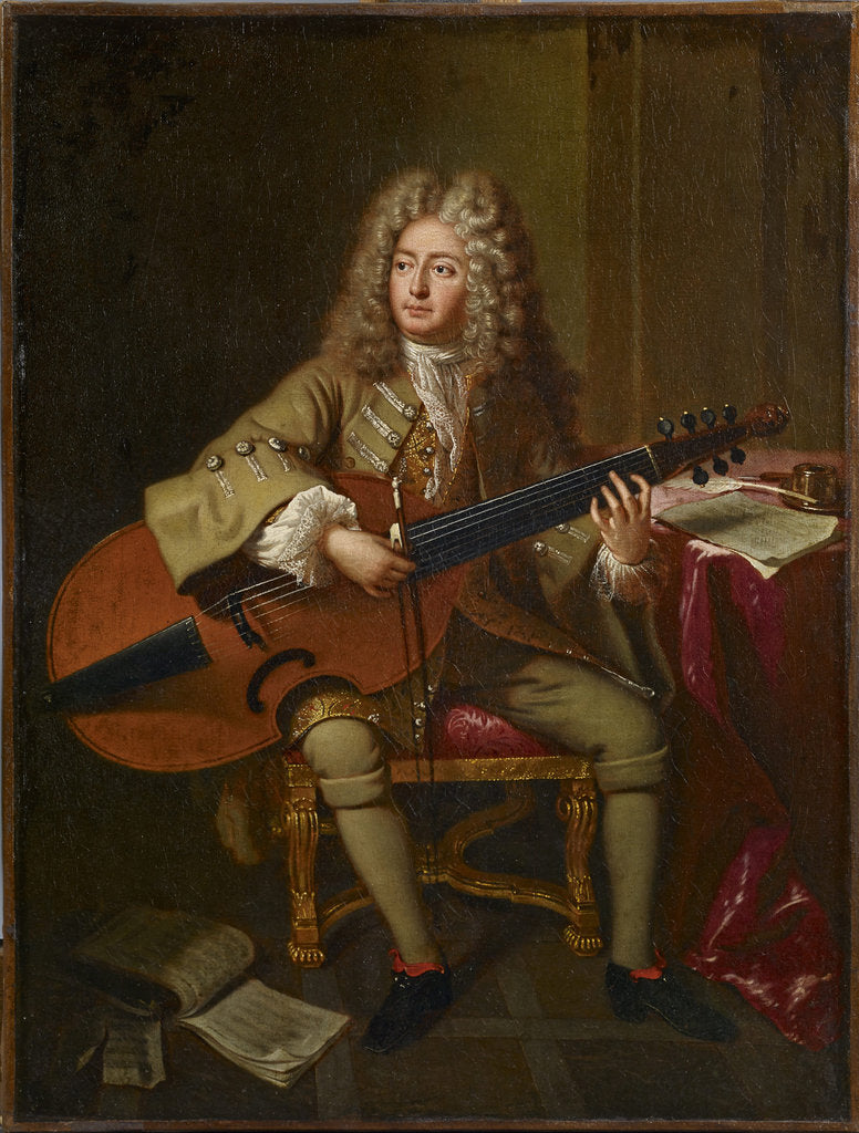 Detail of Portrait of the composer Marin Marais, 1704 by Anonymous