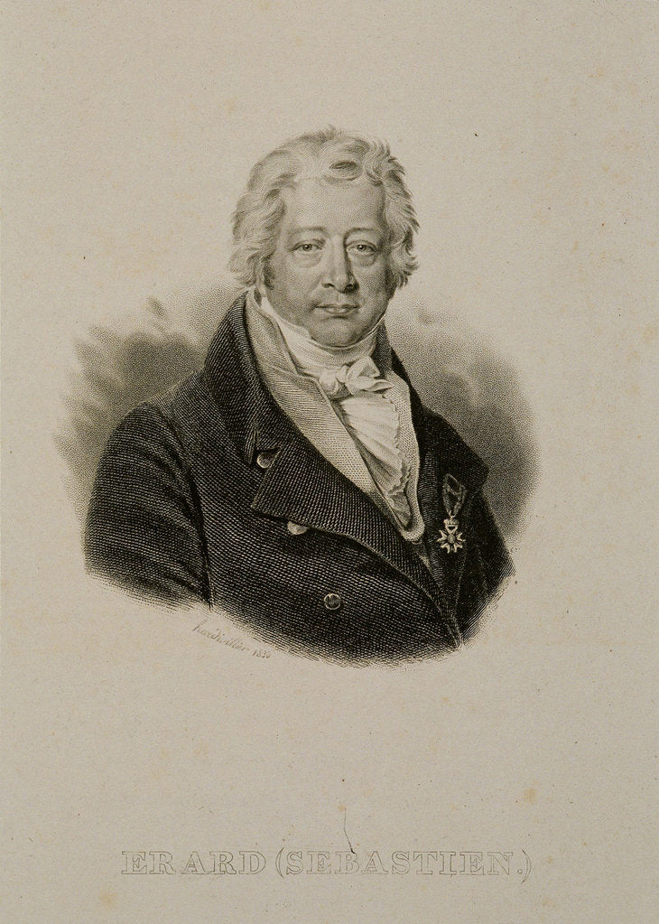 Detail of Portrait of the instrument maker Sébastien Érard, 1835 by Anonymous