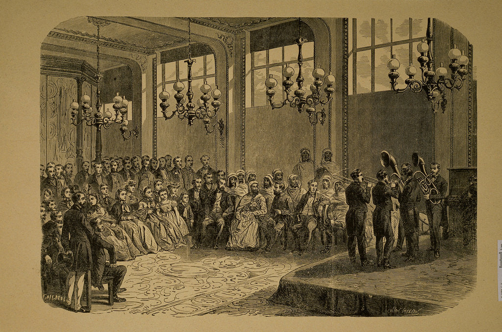 Detail of Concert of Adolphe Sax in presence of the Emir Abd-el-Kader, 1865 by Anonymous