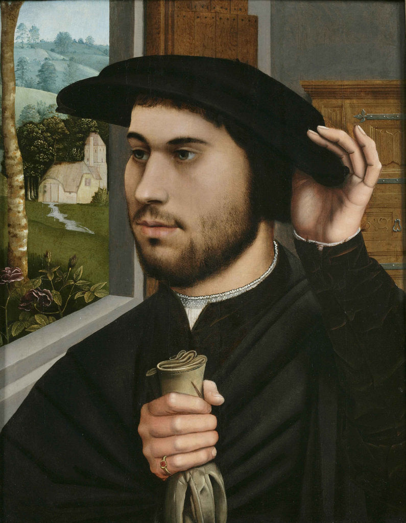 Detail of Portrait of a Man, ca 1530 by Anonymous