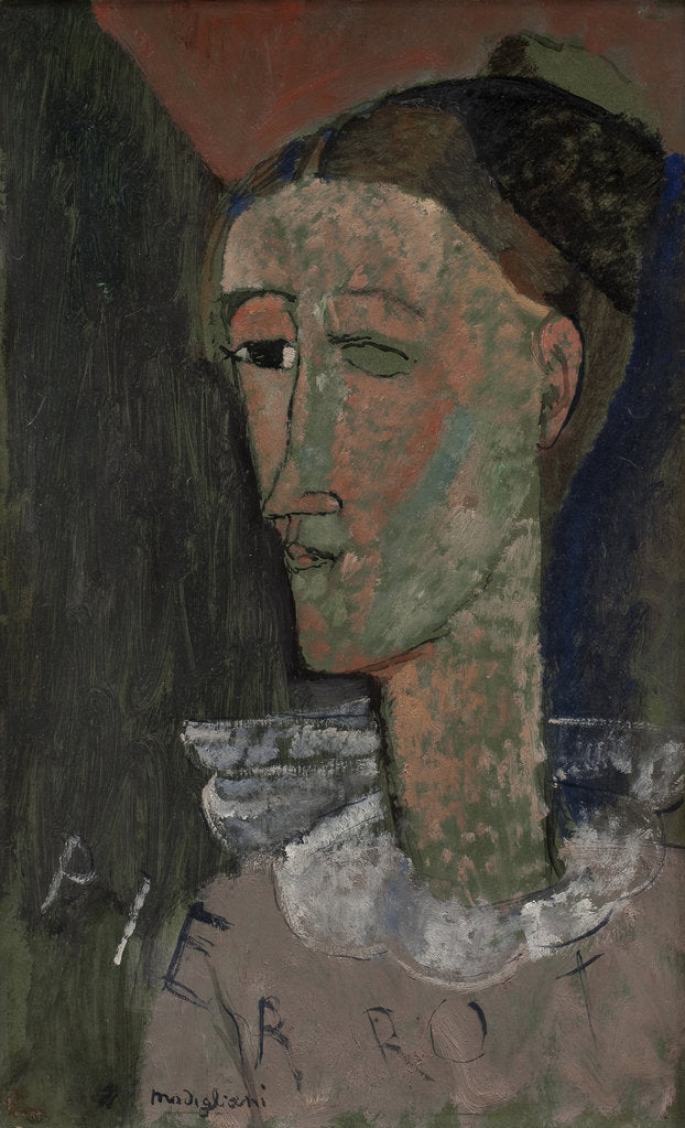 Detail of Self-Portrait as Pierrot, 1915 by Anonymous