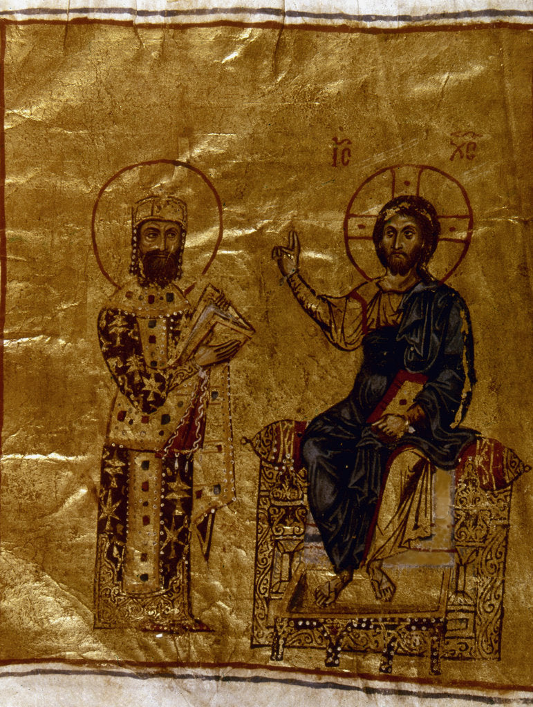 Detail of Alexius I Comnenus before Christ, 12th century by Anonymous
