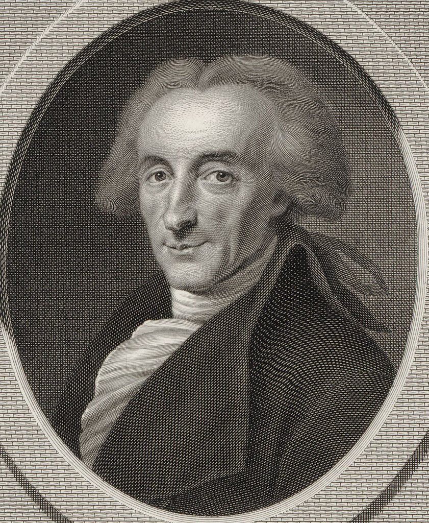 Detail of Portrait of the composer Johann André by Anonymous