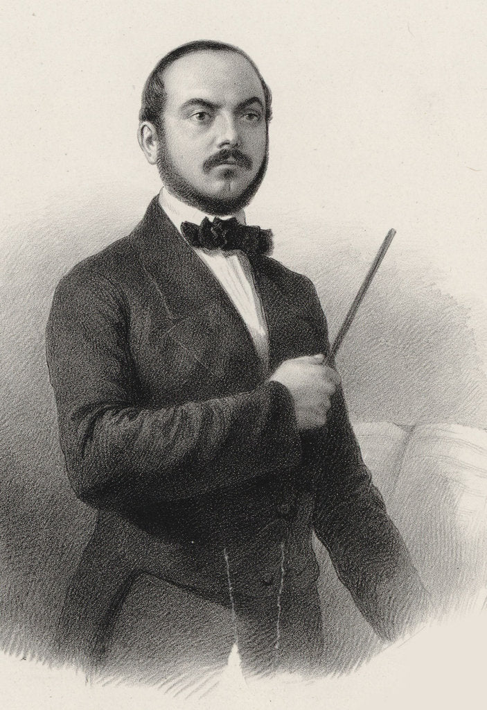 Detail of Portrait of the composer Jean-Baptiste Arban by Anonymous