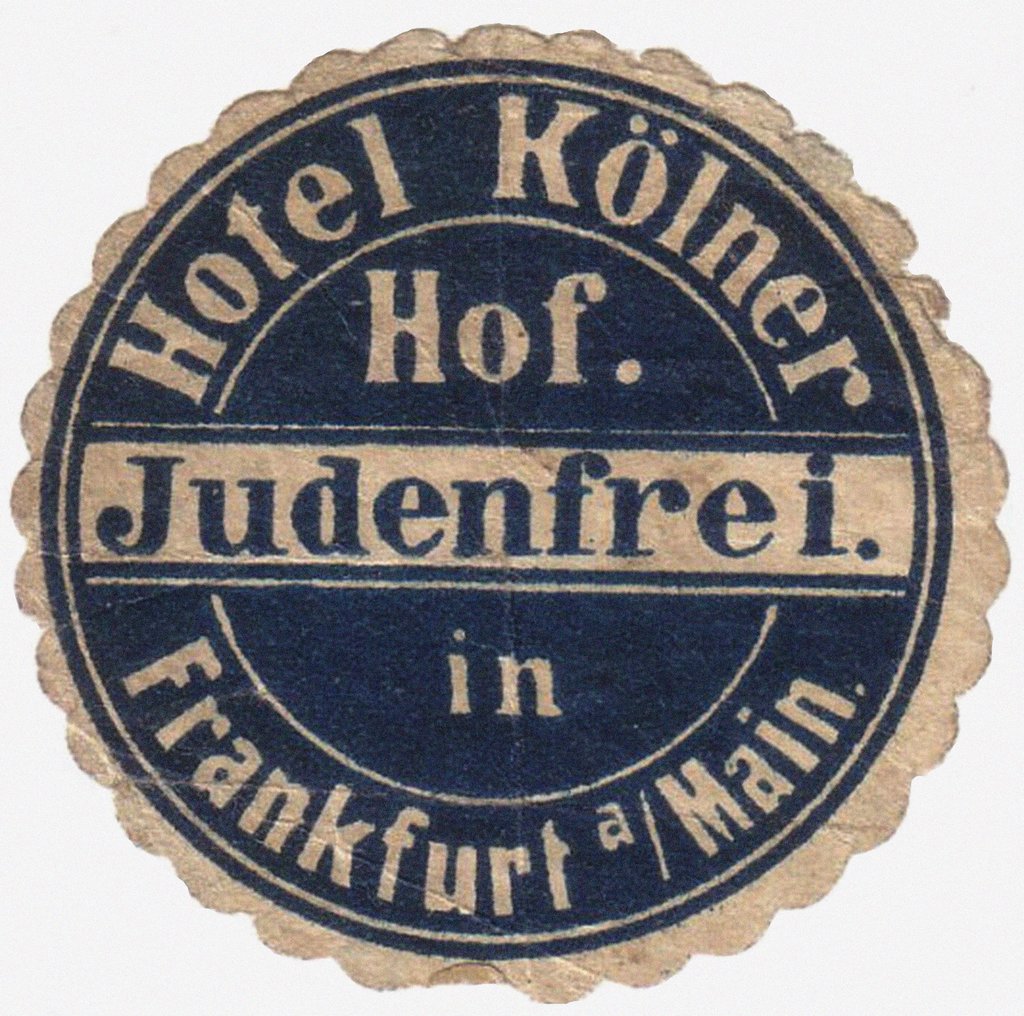 Detail of Mail sticker for the guests of the Hotel Kölner Hof in Frankfurt am Main, c. 1900 by Anonymous