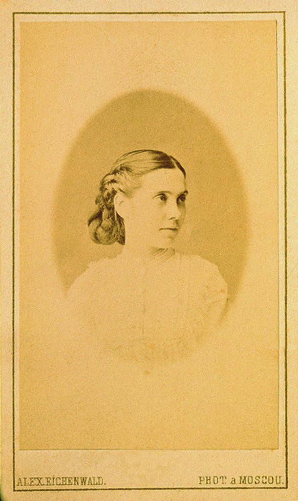 Detail of Apollinaria Prokofyevna Suslova, 1867 by Anonymous