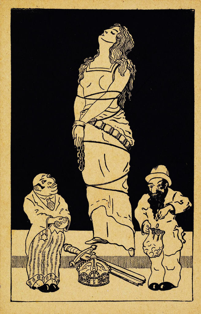 Detail of Germania. Anti-Semitic Postcard, c. 1920 by Anonymous