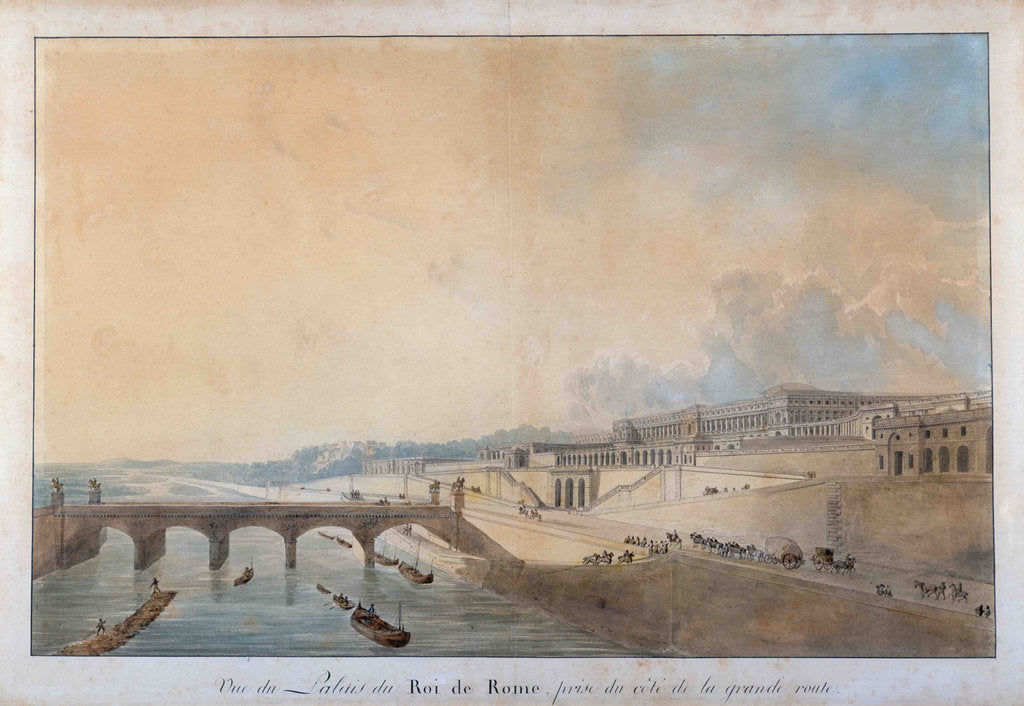 Detail of View of the Palace of the King of Rome as Seen from garden side, 1813 by Anonymous
