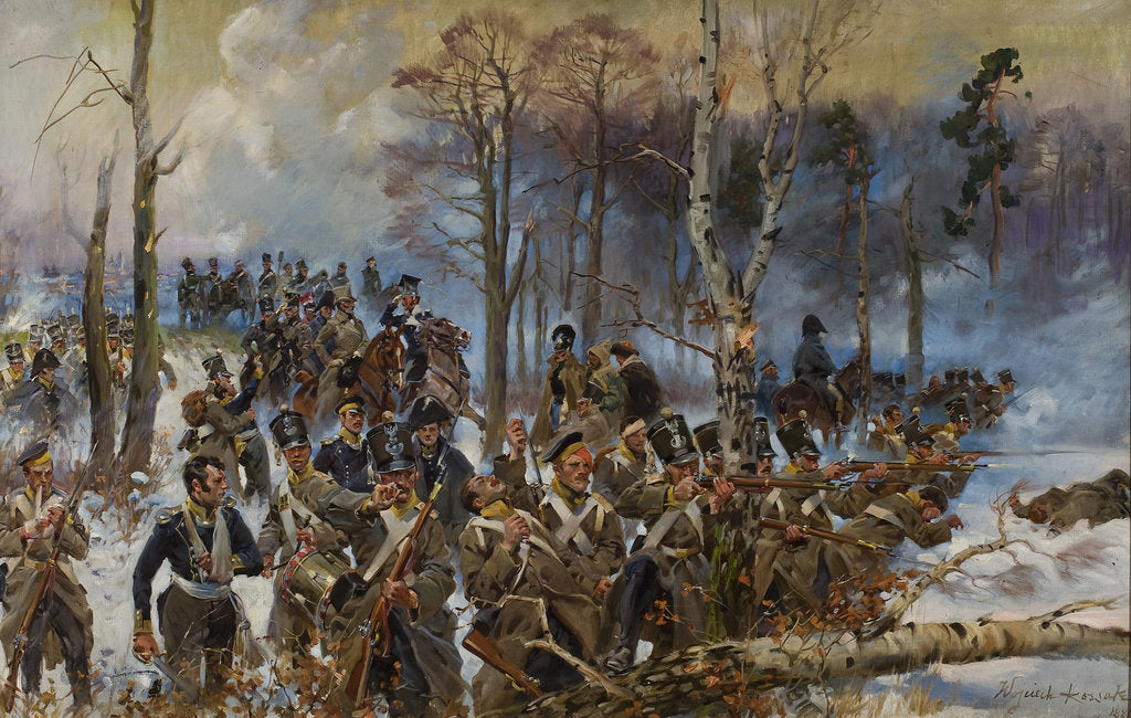 Detail of The battle of Olszynka Grochowska, February 25, 1831, 1886 by Anonymous