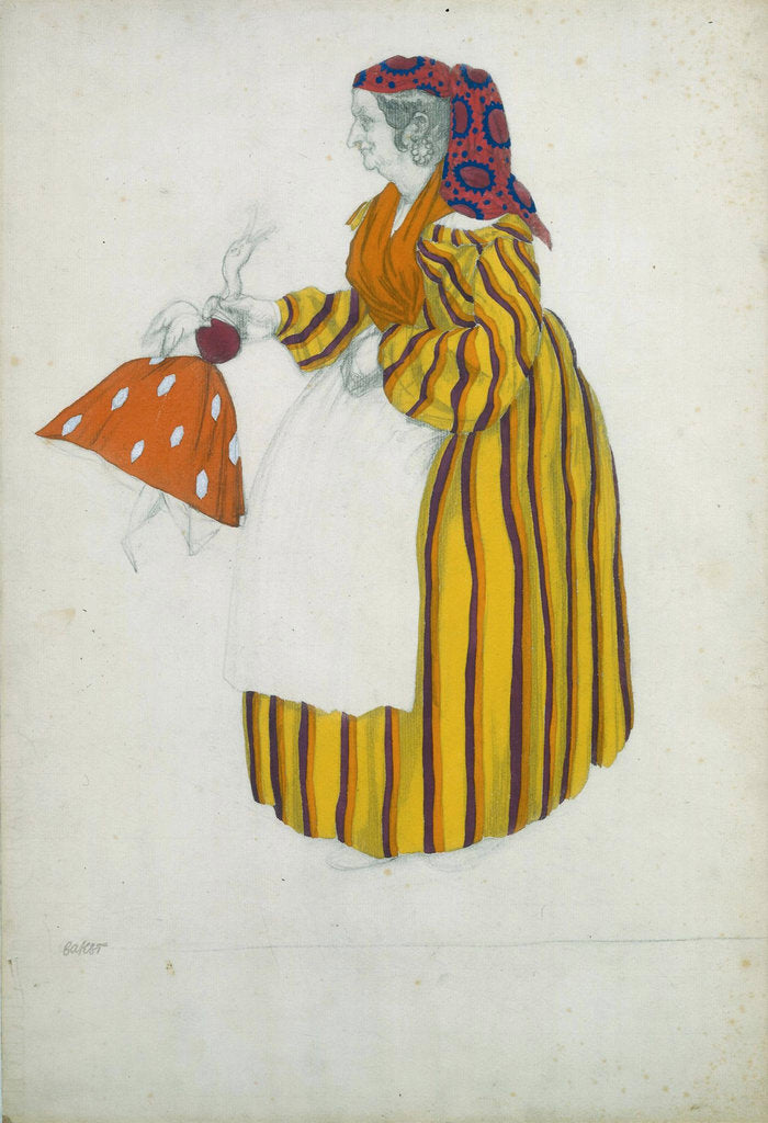 Detail of Costume design for the ballet The Magic Toy Shop by G. Rossini, 1919 by Anonymous