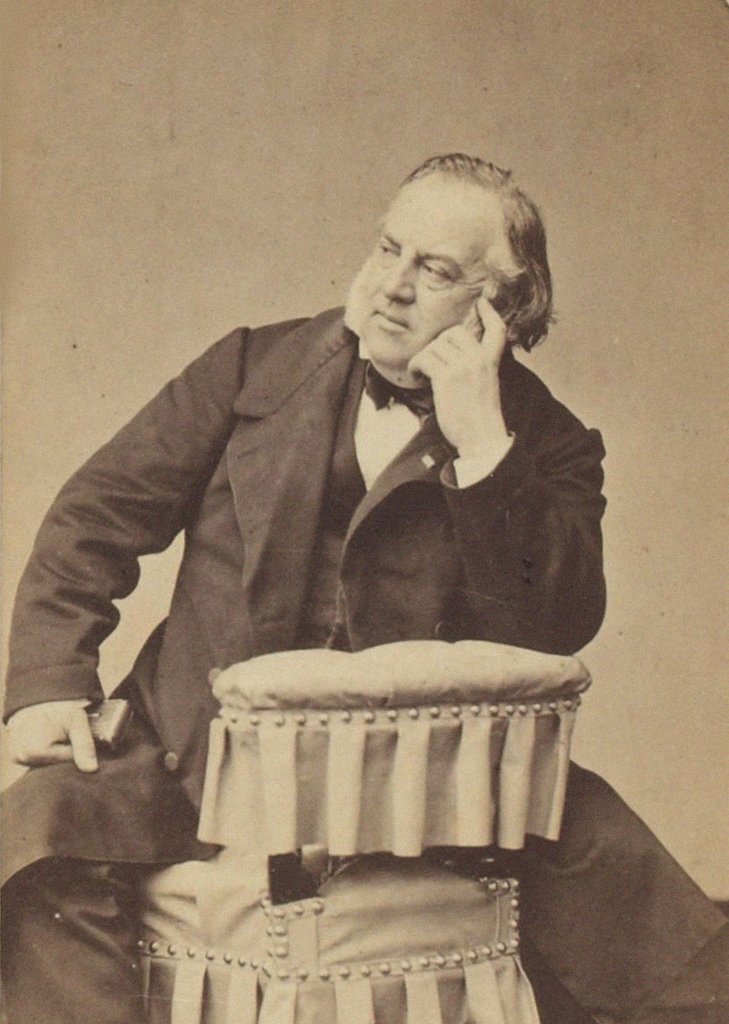 Detail of Portrait of the composer Louis Clapisson by Anonymous