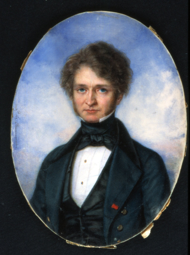 Detail of Portrait of the composer Hector Berlioz, 1840 by Anonymous