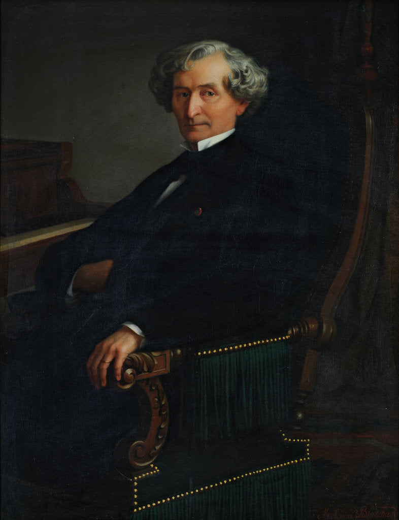 Detail of Portrait of the composer Hector Berlioz, 1865 by Anonymous