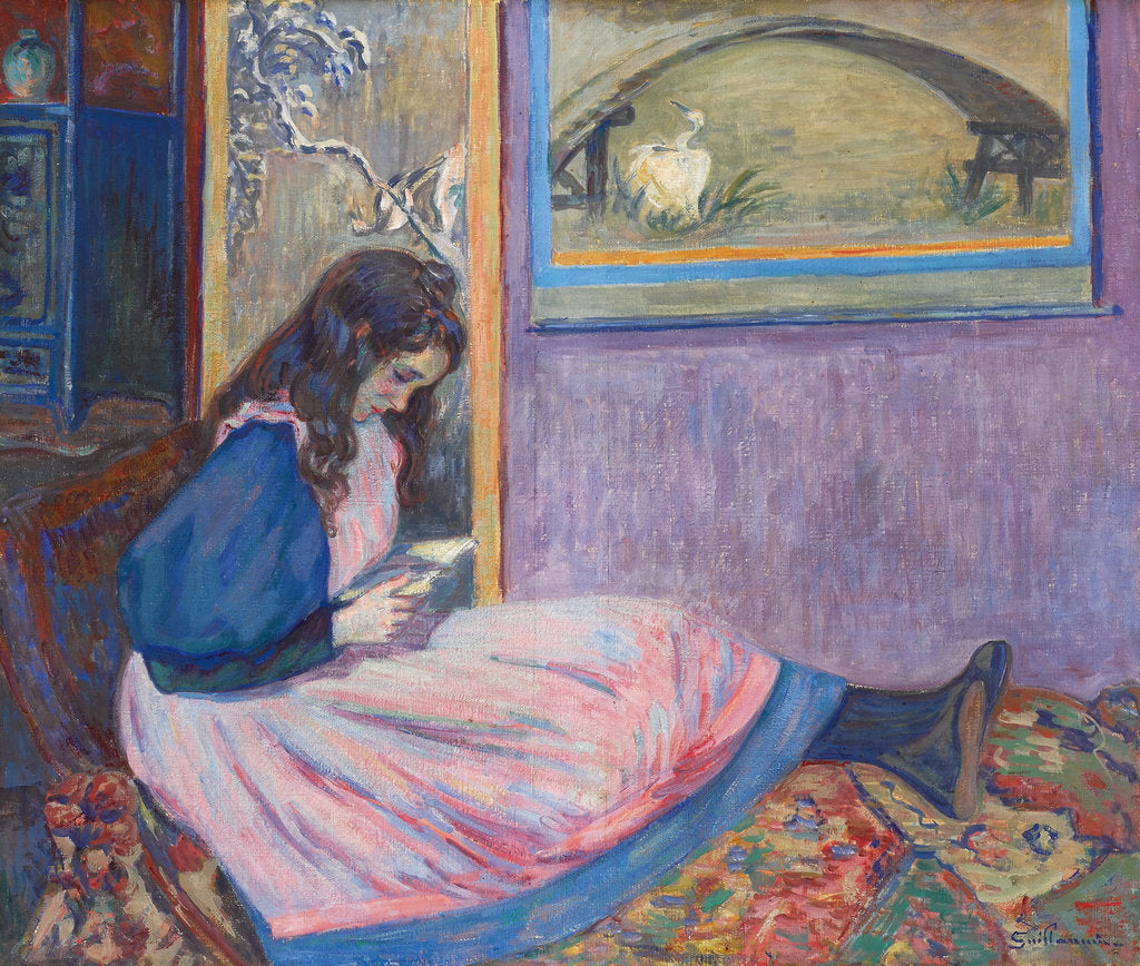 Detail of Reading, ca 1890-1895 by Anonymous