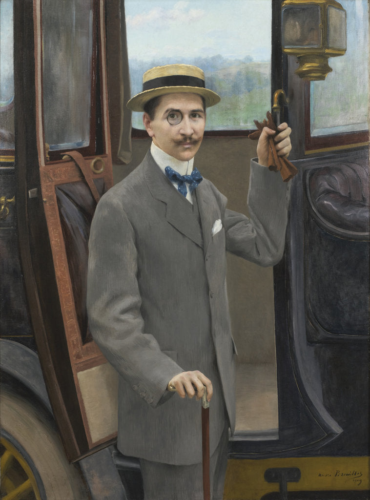 Detail of A Young Man by a Carriage, 1909 by Anonymous