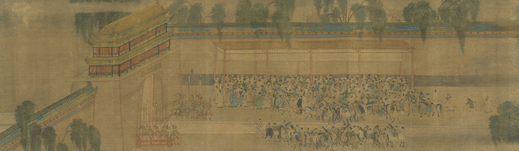 Detail of The Imperial examination, Detail of the Handscroll Viewing the Pass List by Anonymous