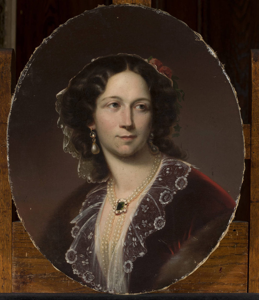 Detail of Portrait of Countess Alexandra Potocka, 1849-1850 by Anonymous