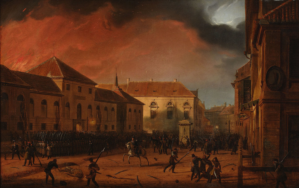 Detail of Fire of the Warsaw Arsenal, 1831 by Anonymous