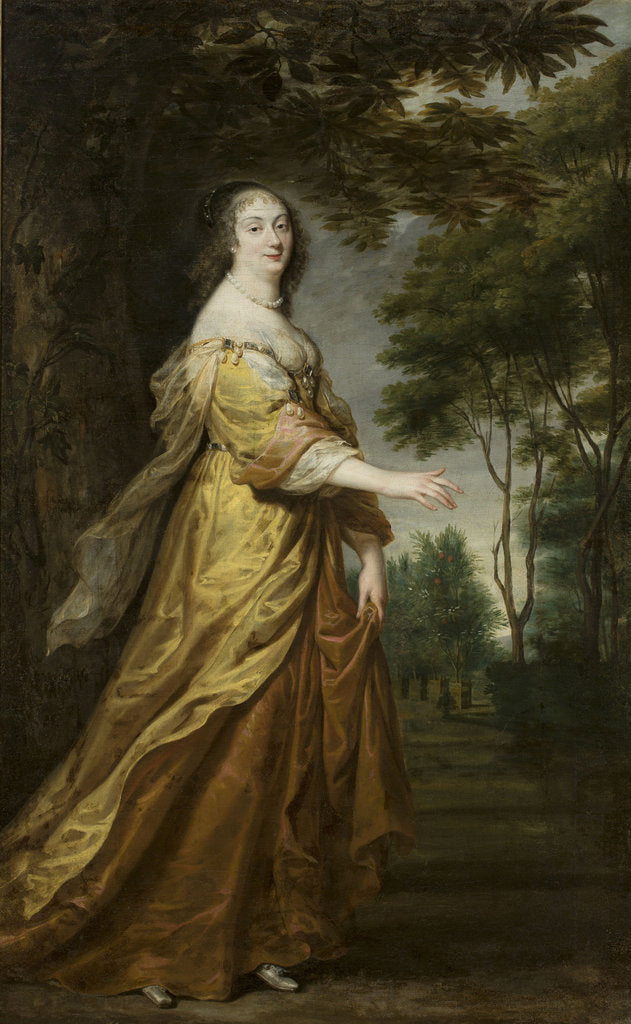 Detail of Portrait of Marie Louise Gonzaga, Queen of Poland, 1645 by Anonymous